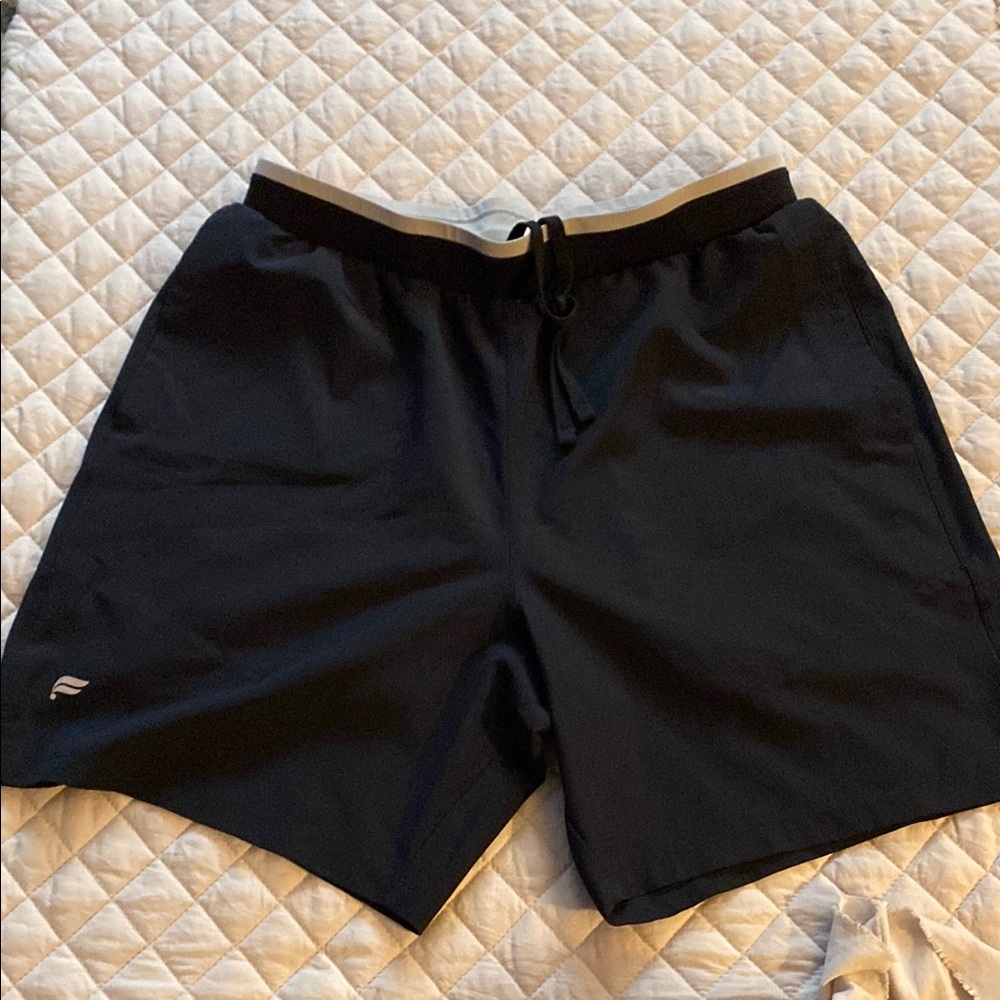 Fabletics Black Athletic Shorts with Elastic Waistband